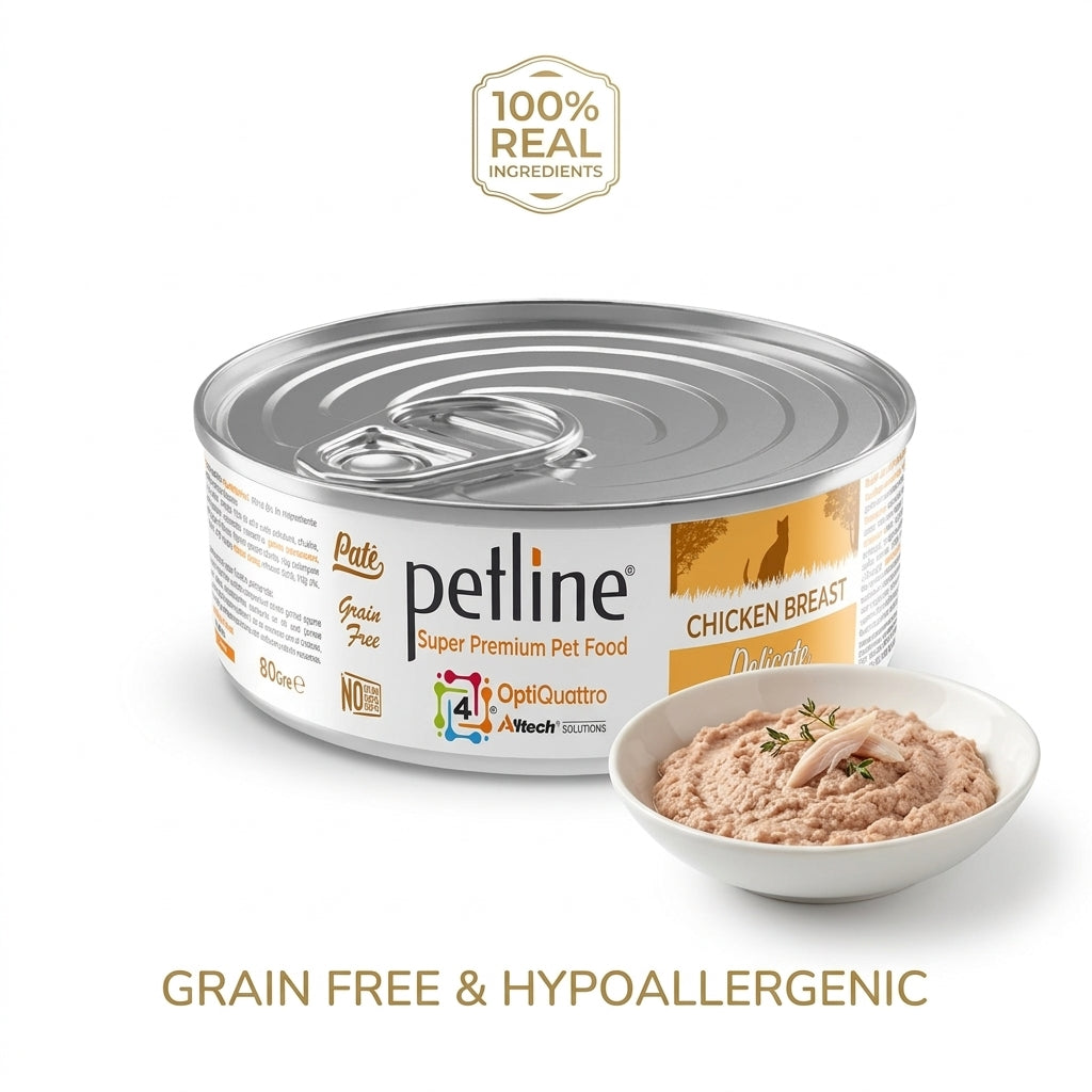 Petline Natural Premium Adult Cat Food - Chicken 80g Pate - Grain Free