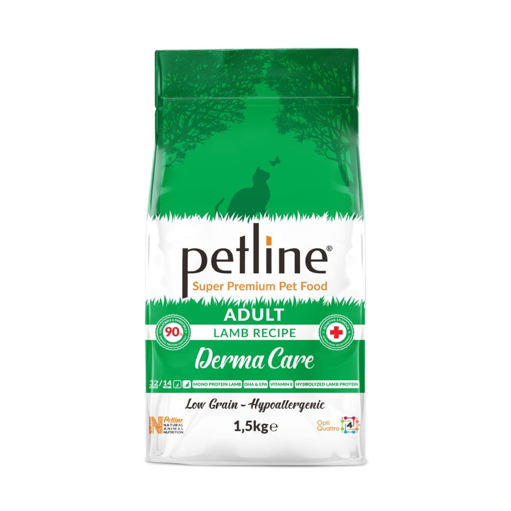 Petline Super Premium Adult Cat Food HypoAllergenic Lamb Selection  1.5Kg