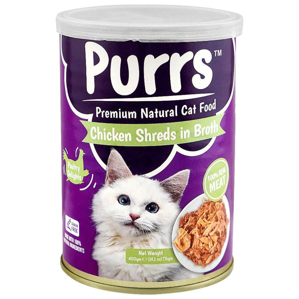 Purrs Chicken In Broth Cat Food Waggles 400gm