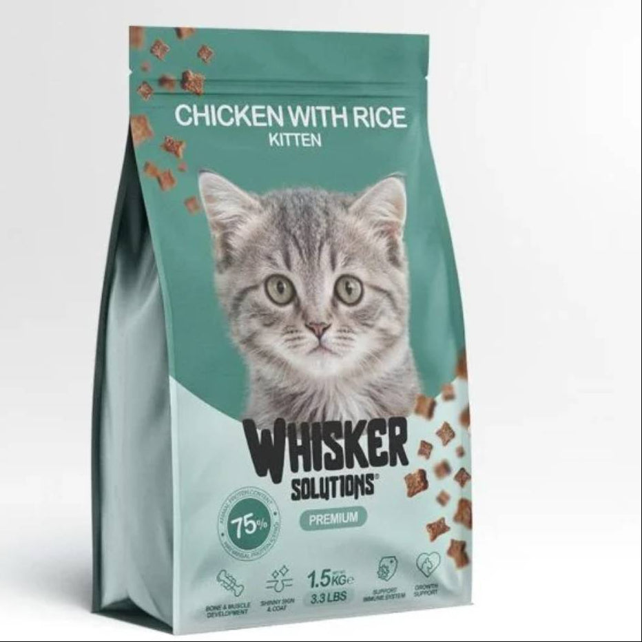 Whisker Kitten Cat Chicken With Rice Food 1.5 Kg
