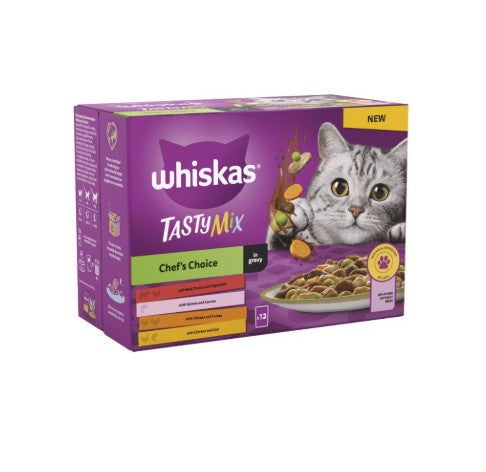 WHISKAS SACHET TASTY MIX CHIEF CHOICE GRAVY 1+ 85gm
