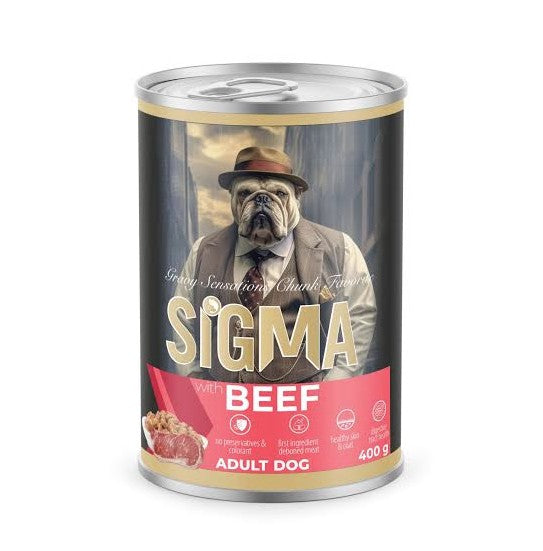 Sigma Dog Food - Chunk (Beef) 400gm Tin