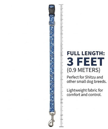 Small Breed Shih Tzu Dog Leash & Collar Set With Multi Color