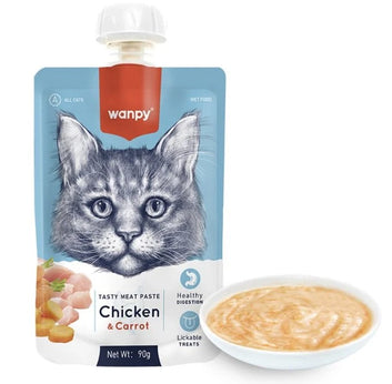 Wanpy Tasty Meat Pastes TUNA Chicken & Carrot For Cat 90GM